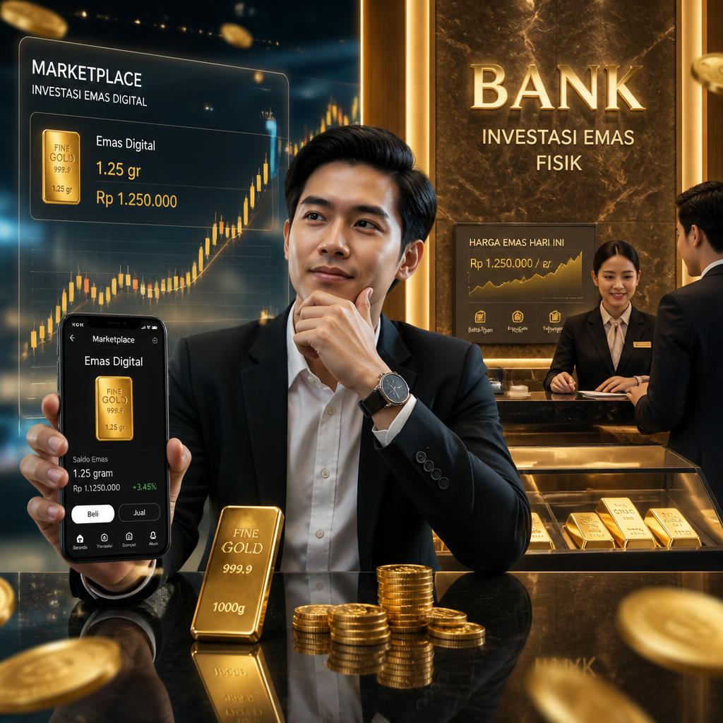 Investasi Emas Marketplace vs Bank, Pilih Mana Biar Cuan?