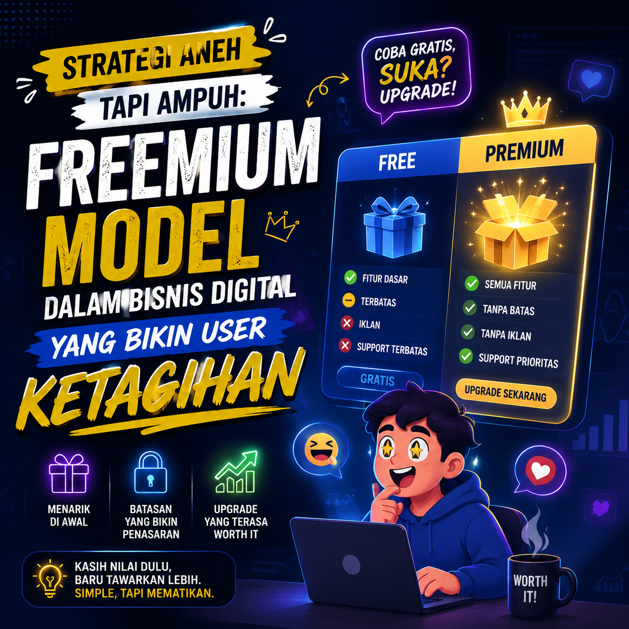 Strategi Aneh Tapi Ampuh: Freemium Model dalam Bisnis Digital yang Bikin User Ketagihan